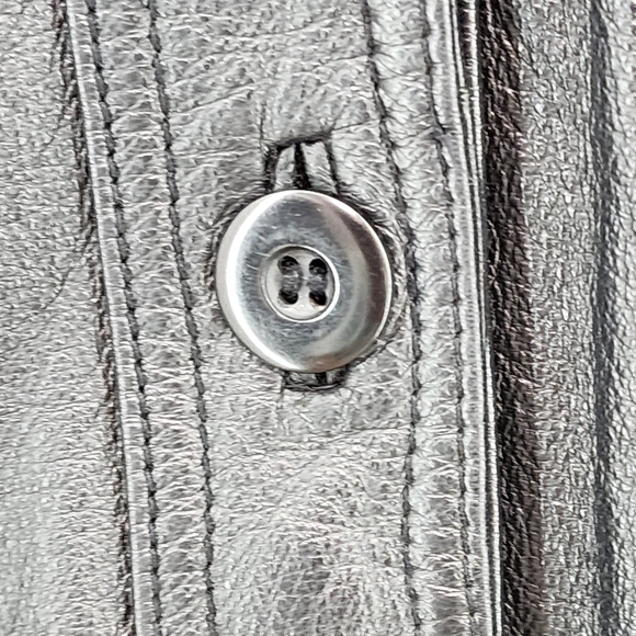 Maxima Wilsons Women's 100% Leather Button Front Moto Jacket Bikercore- S - Picture 4 of 7